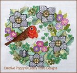 (image for) Blackwork Flowers With Robin